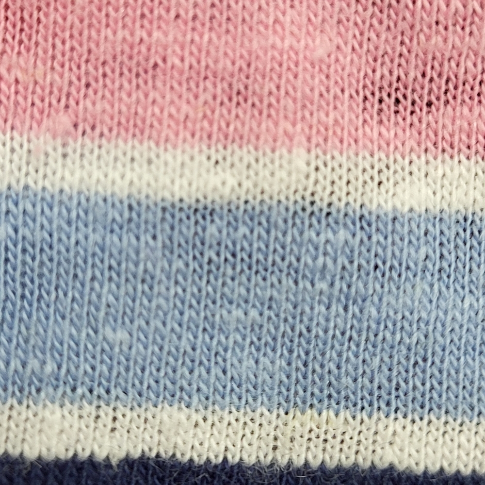 Talbots Women's Red Pink Blue White Stripe V-Neck  Linen Casual T-Shirt Size Med - Picture 8 of 11